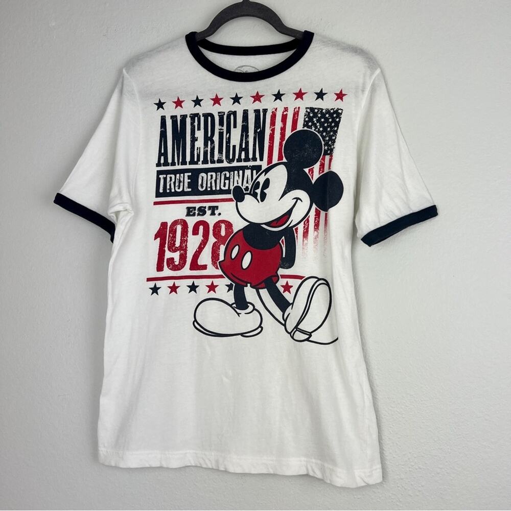 Disney | American Red White Blue True Original Mickey Mouse White T Shirt S